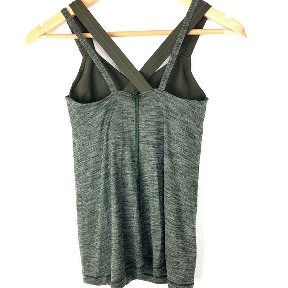 Lululemon army green built in camouflage bra top - Picture 1 of 7